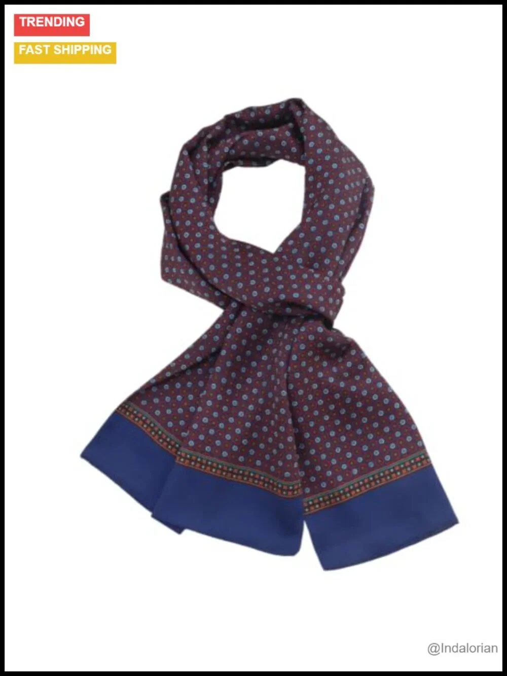 Silk Feel Lightweight Polyester Long Scarf for Men Business Suit